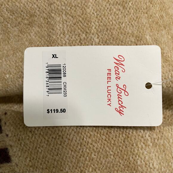 Lucky Brand Cardigan Sweater Womens Size XL Aztec Western Shawl Collar NWT - Picture 4 of 9